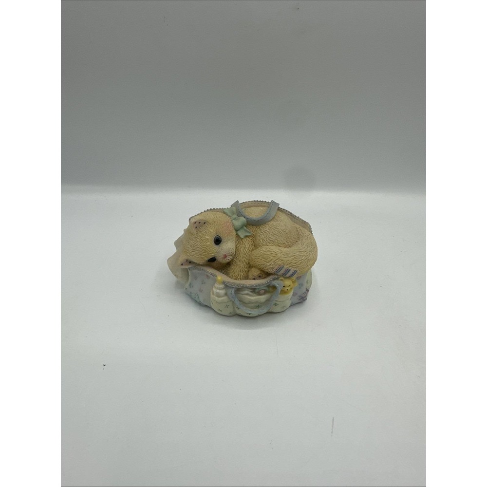 Enesco 1998 Priscilla Hillman Calico Kittens A Whole New‎ Bag Of Tricks Figurine